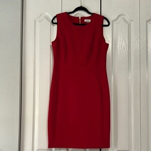 Calvin Klein Red Sleeveless Dress
